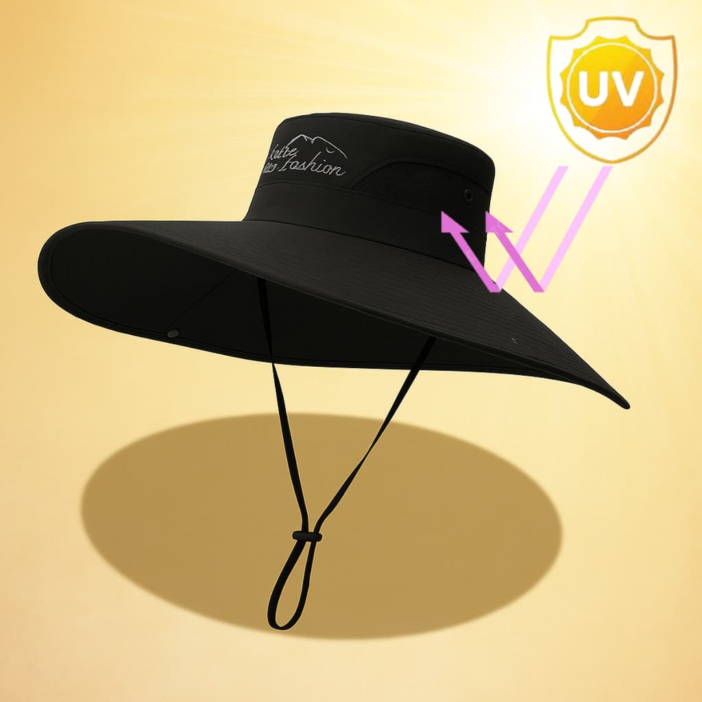 Chapeu Japones com Quebra anti sol Verão Praia com Proteção UV Masculino Feminino