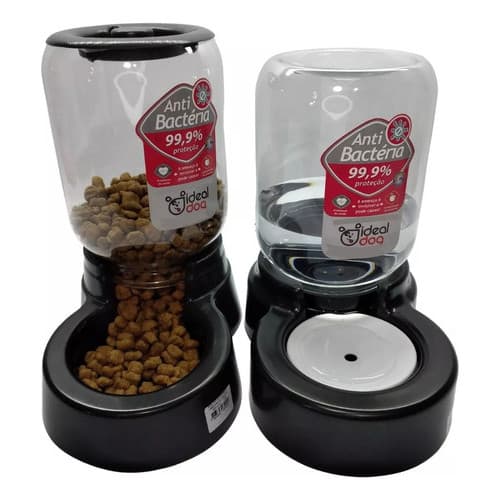 Bebedouro Cachorro Shitzu S/molhar Os Pelos+comedouro 02l+03
