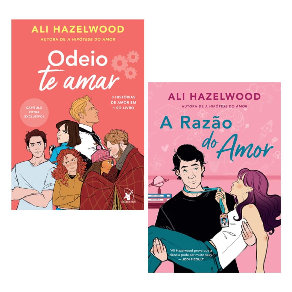 KIT 2 LIVROS ALI HAZELWOOD: ODEIO TE AMAR + A RAZÃO DO AMOR (SUCESSOS DO TIKTOK)