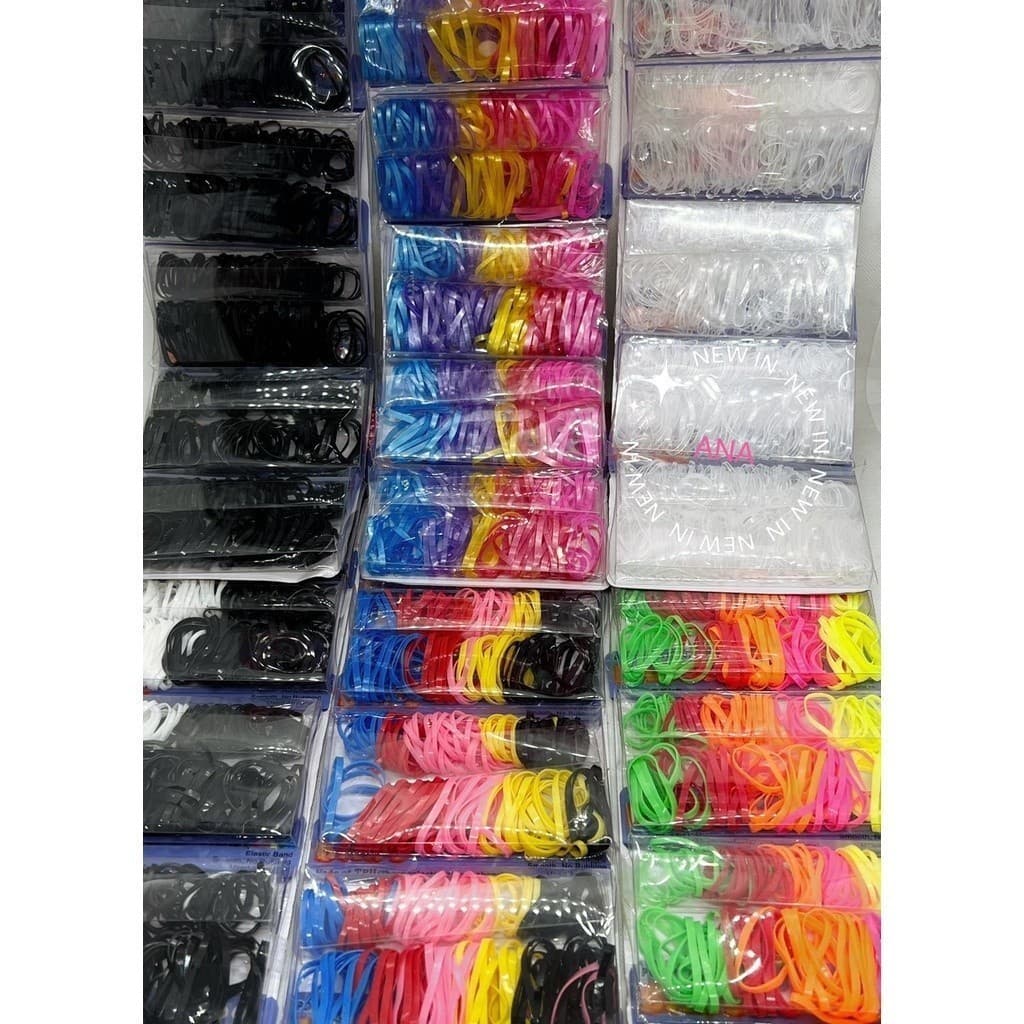 CARTELA 5 CAIXAS Elásticos de Silicone Para Cabelo 1 Cartela Com 5 Caixas Cartela Liguinha-youyi