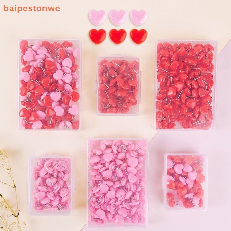 [baipestonwe] Ins Love Coração Alfinetes De Pressão Coloridos De Segurança Pino De Cortiça Placa De Polegar Parede Papel