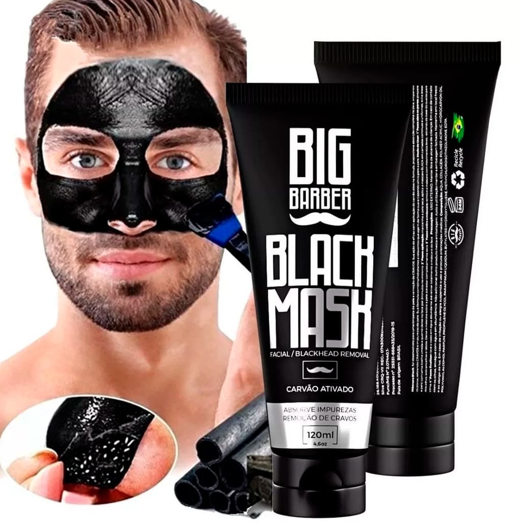 Removedor De Cravos Limpeza De Poros Black Mask Big Barber