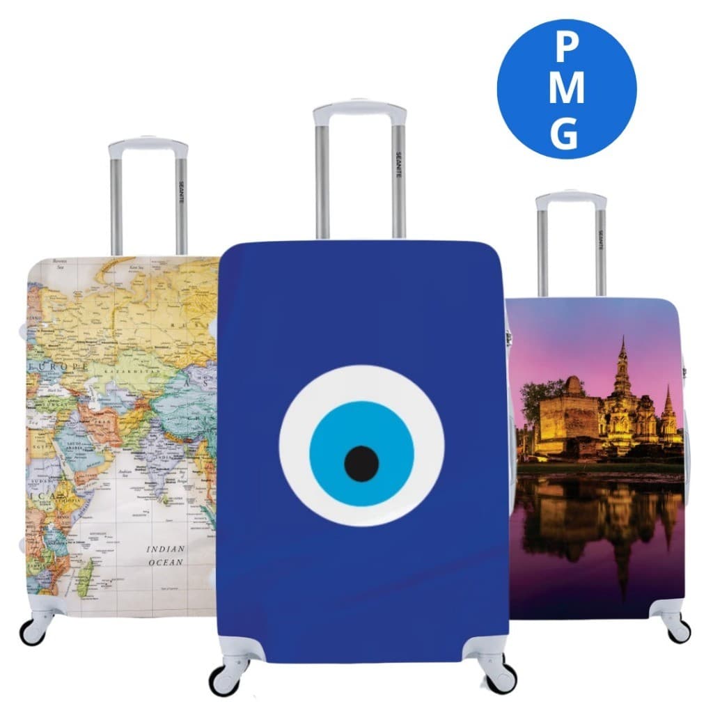 Capas Protetora Para Mala Viagem Elástica Personalizada Diversos Modelos Tema Viagens