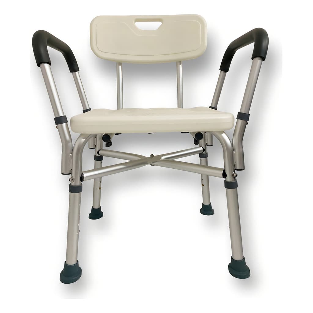 Banco De Banho Ajustável Com Encosto E Braços Supermedy