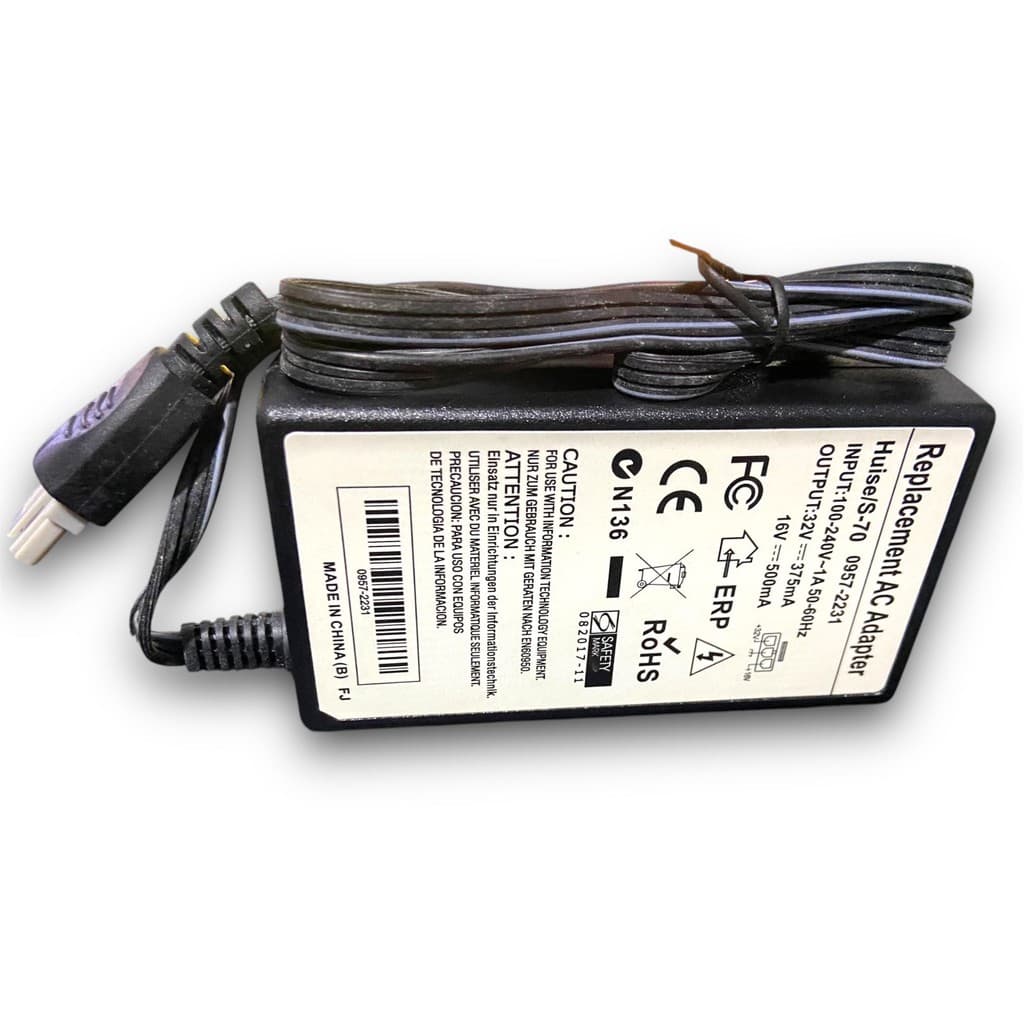 Fonte Impressora Hp Plug Cinza 32v/375ma 16v/500ma C/ Cabo