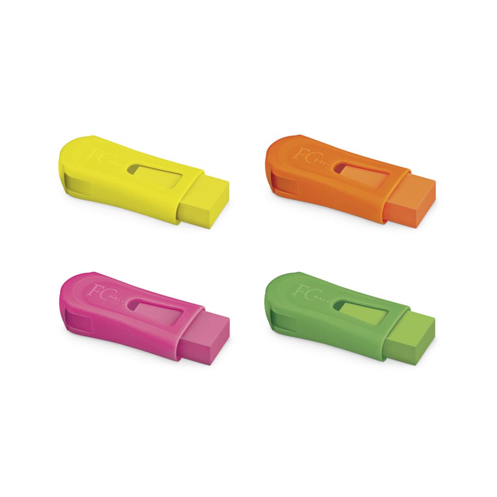 Apontador com Depósito + Borracha FC Max Neon - Faber-Castell