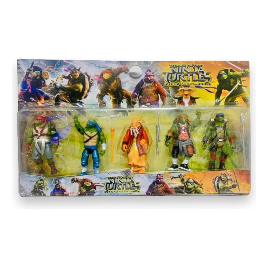 Novos Bonecos Tartarugas Ninjas + Acessórios Brinquedo