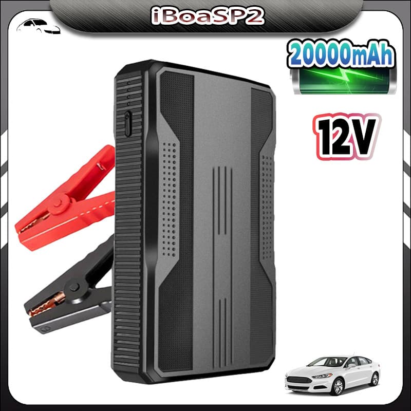 Auxiliar De Partida Acionador Automotivo Portátil Emergência Carro  20000mAh 12V Com Garra Jacaré
