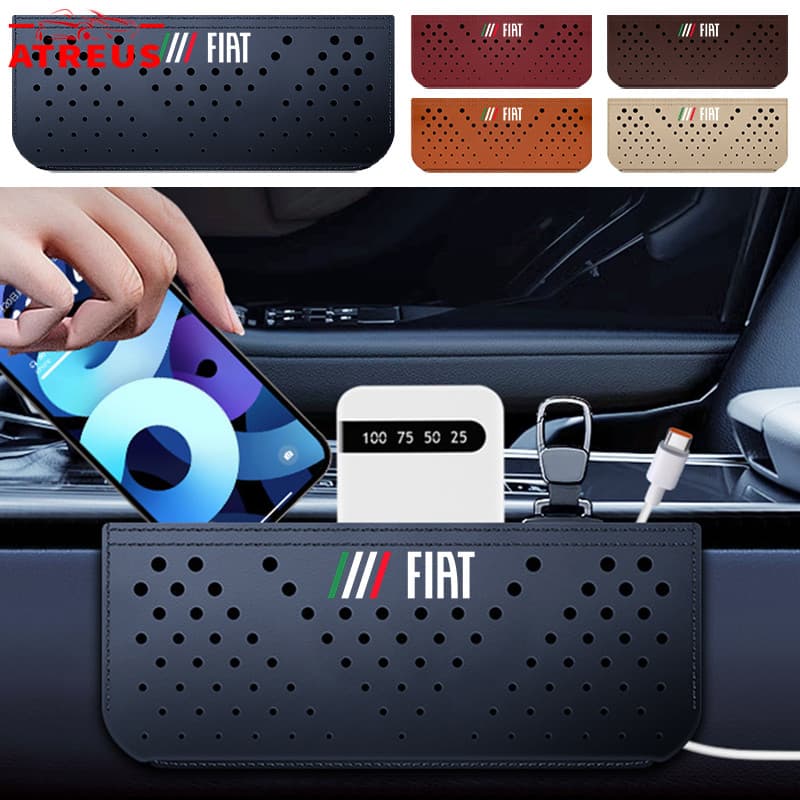 Novo Fiat Couro Bolsa Organizadora De Carro Bolsa De Armazenamento Para Fiat Strada Argo Mobi Toro Fastback Pulse Cronos