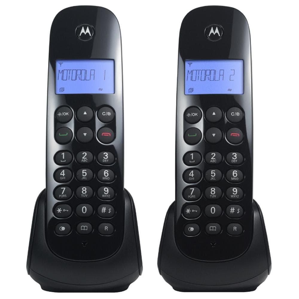 Telefone Motorola Moto 700 MRD2 Sem Fio Digital Id. Chamadas Combo Base + Ramal Preto
