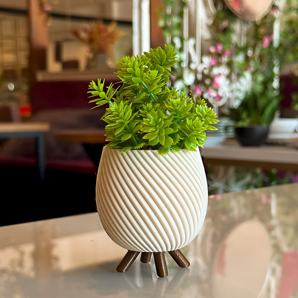 Cachepot Minimalista com Pezinho Vasinho de Sala Decoração Delicada para Plantinhas Cactus