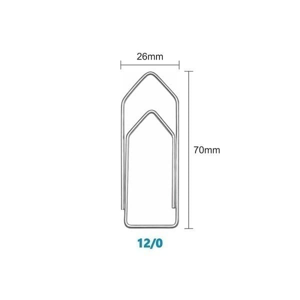 CLIPS DE AÇO GALVANIZADO 12/0 CAIXA C/105 UNIDADES - BACCHI