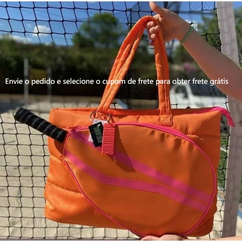 Raqueteira Beach Tennis Nova Reforçada e Impermeável Bolsa Sacola Para Raquete