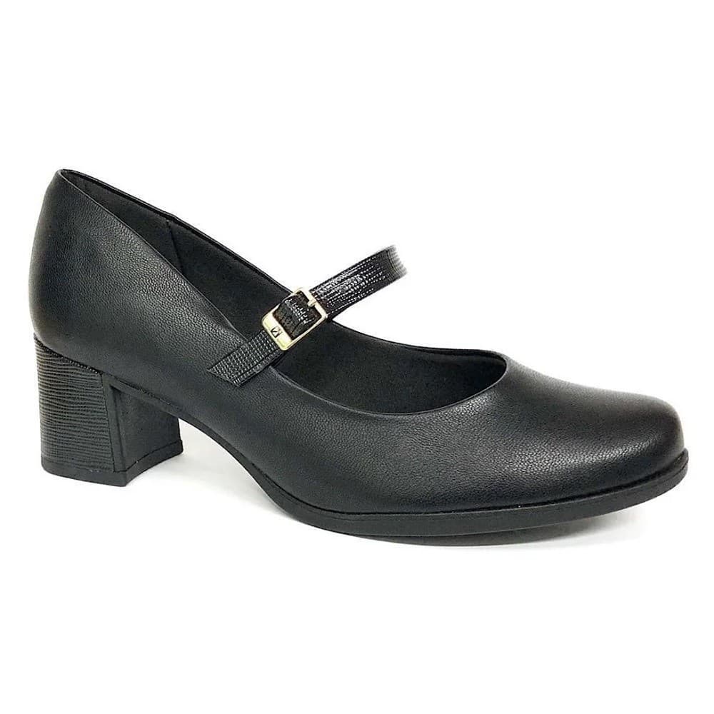 Sapato Feminino Piccadilly Salto Médio Lux Preto 654021-27