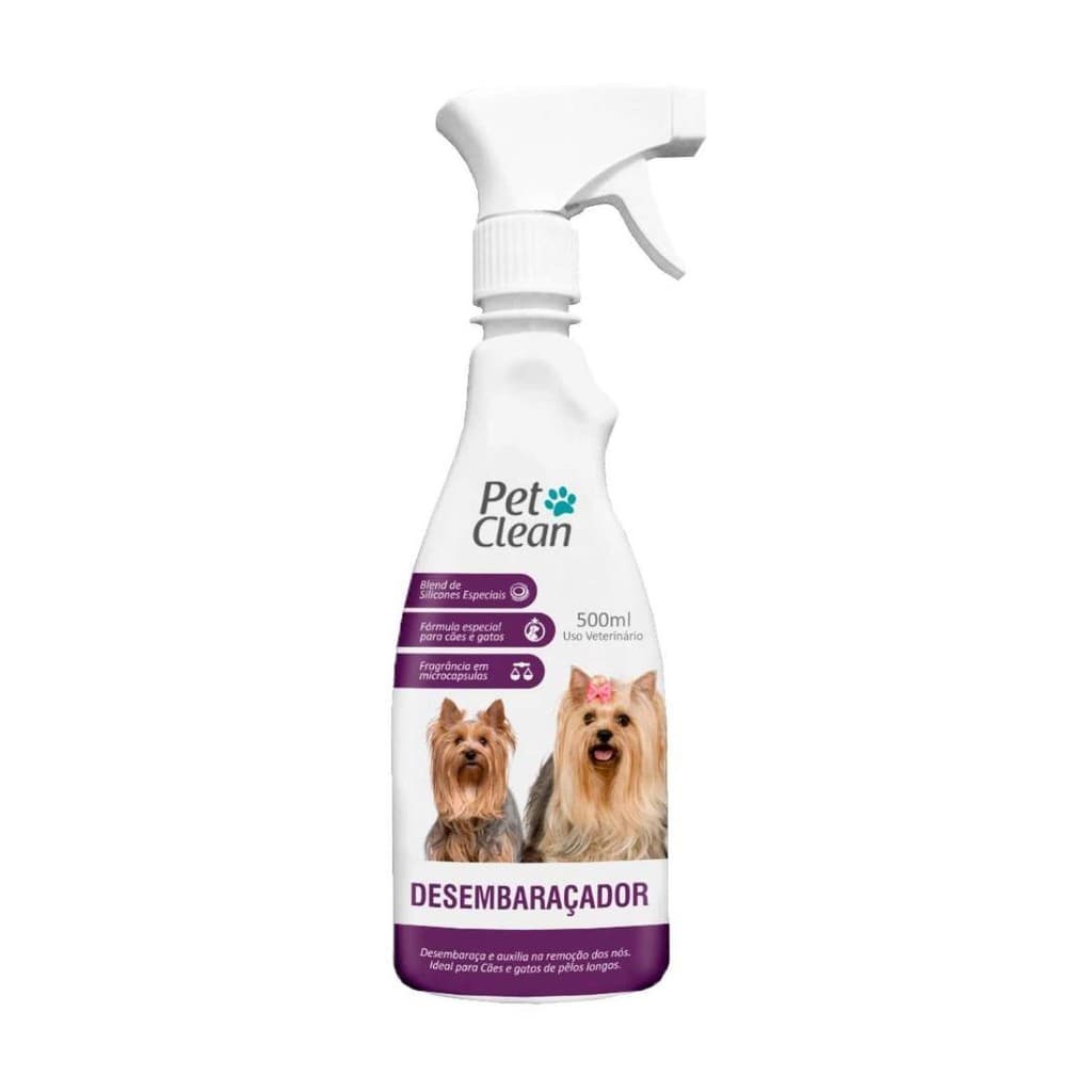 Fluido Desembaraçador De Pelos Premium Cachorro E Gatos Cães 500 Ml - Pet Clean 500ml Cabelos
