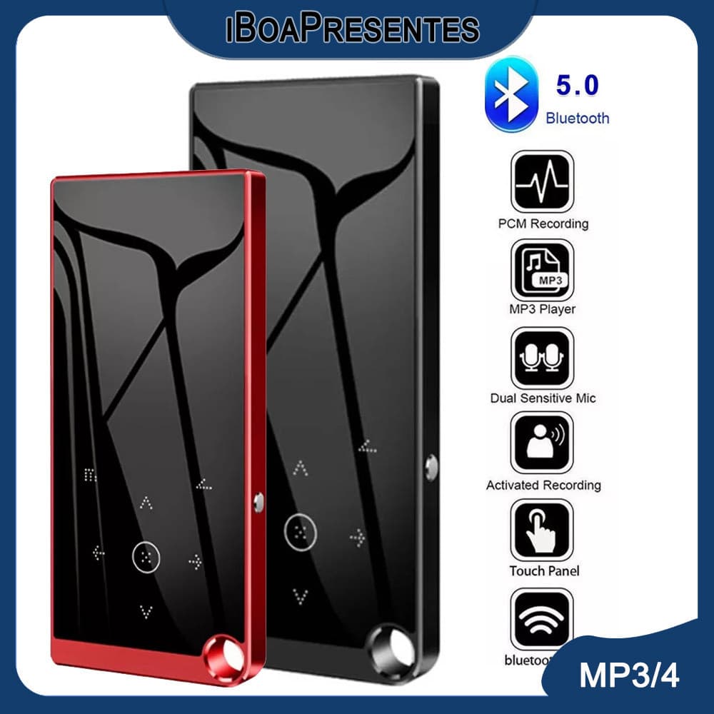 Fm 8g Leitor De Música Bluetooth MP3 MP4 De 2,4 Polegadas Com Alto-falante