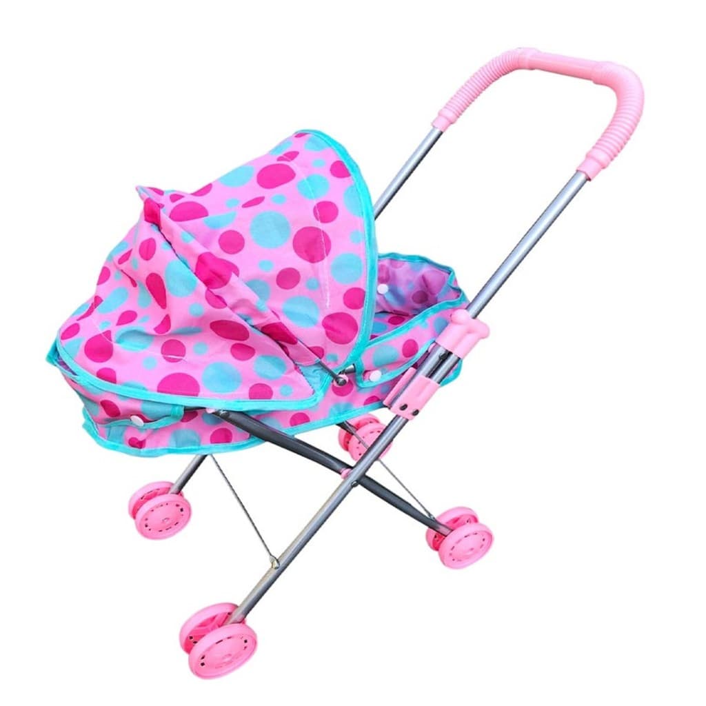 Carrinho De Boneca Luxo Bebê Reborn Dm9500 Dobrável Infantil