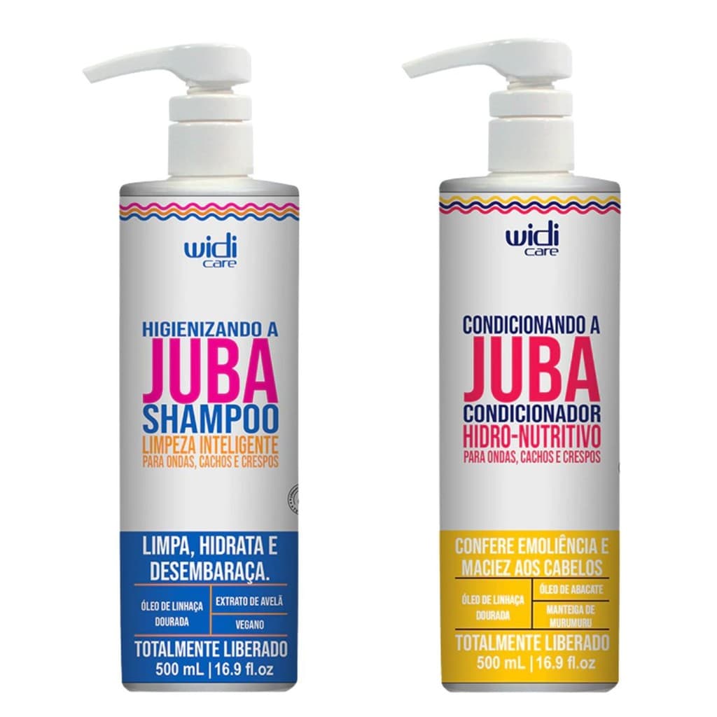 Kit Shampoo Higienizando A Juba + Condicionador Hidro Nutritivo Widi Care 500 Ml