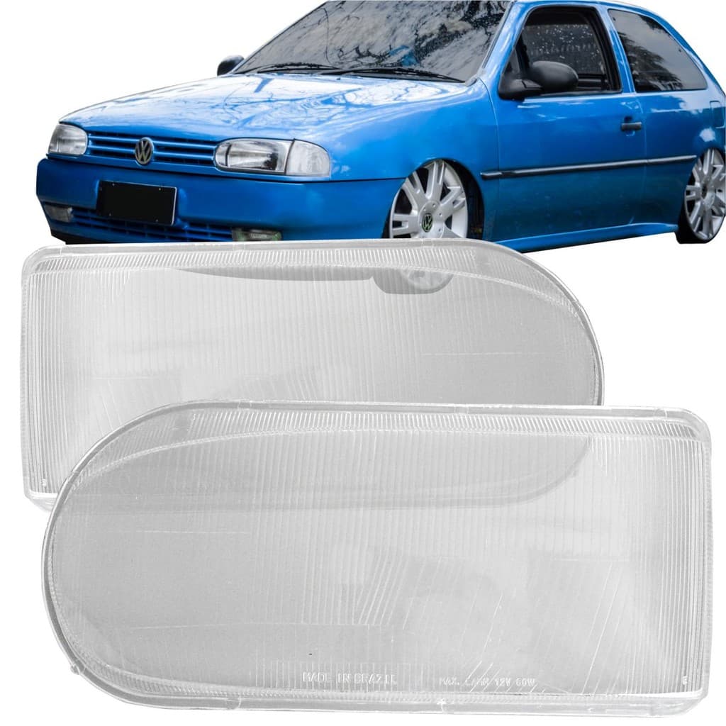 Par Lente Farol Principal Gol Parati Saveiro G2 Bola 1995 96 97 98 a 2002 Acrílico