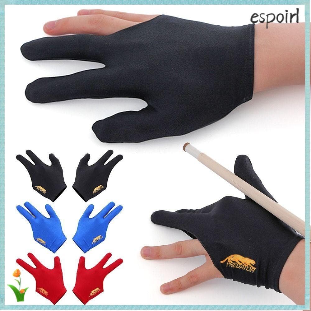 ESPOIR Luvas De Bilhar , Sinuca Respiráveis Antiderrapantes , Elastano Três Dedos Abertos Elásticos Masculinas E Feminin