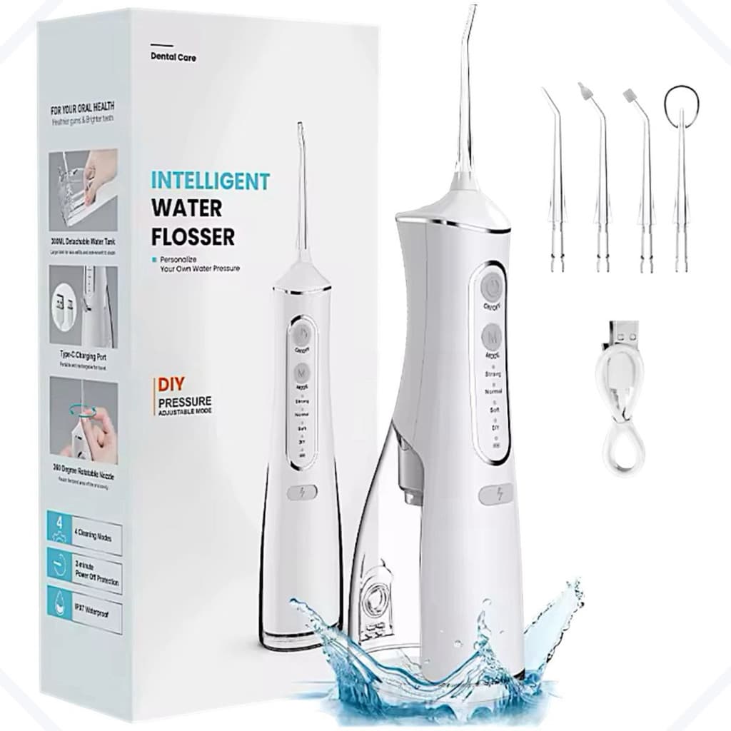 Irrigador Dental Elétrico Oral Portátil Recarregável Limpeza Para família viagem Premium Limpeza