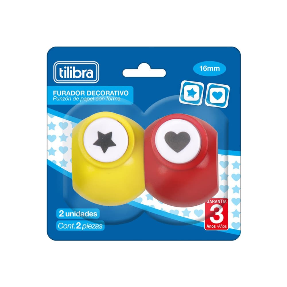Furadores Decorativos 16mm - Coração e Estrela