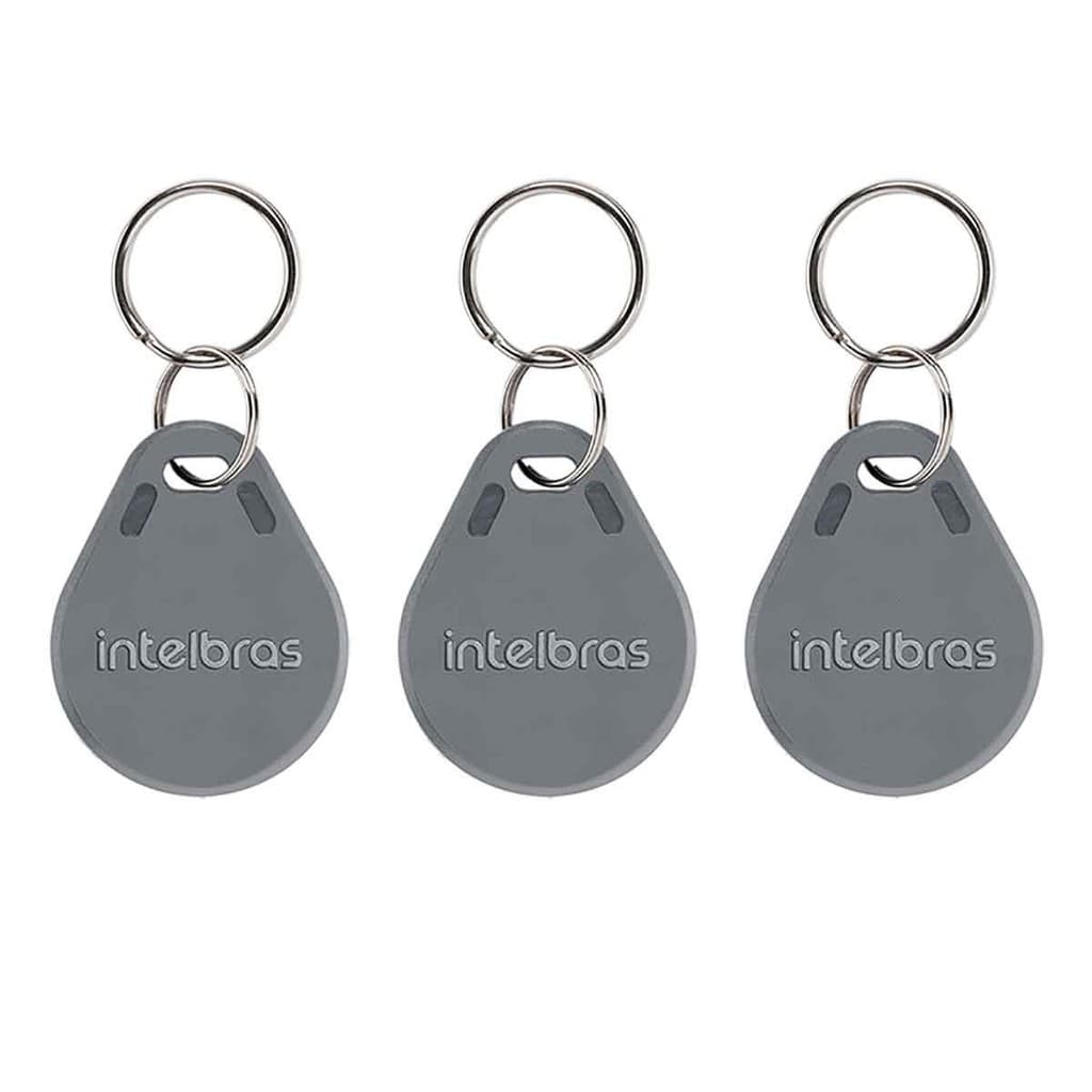 kit 03 Chaveiros de acesso por proximidade RFID TH 1000 MF Tag 13,56 MHz Intelbras