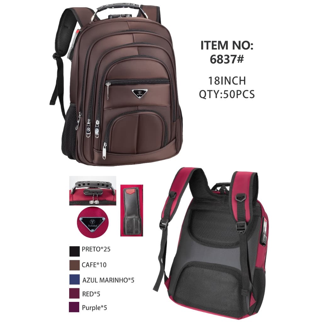 Mochila impermeável Grande Executiva Para Notebook Trabalho Faculdade Reforçada Antifurto Senha Cabo De Aço USB