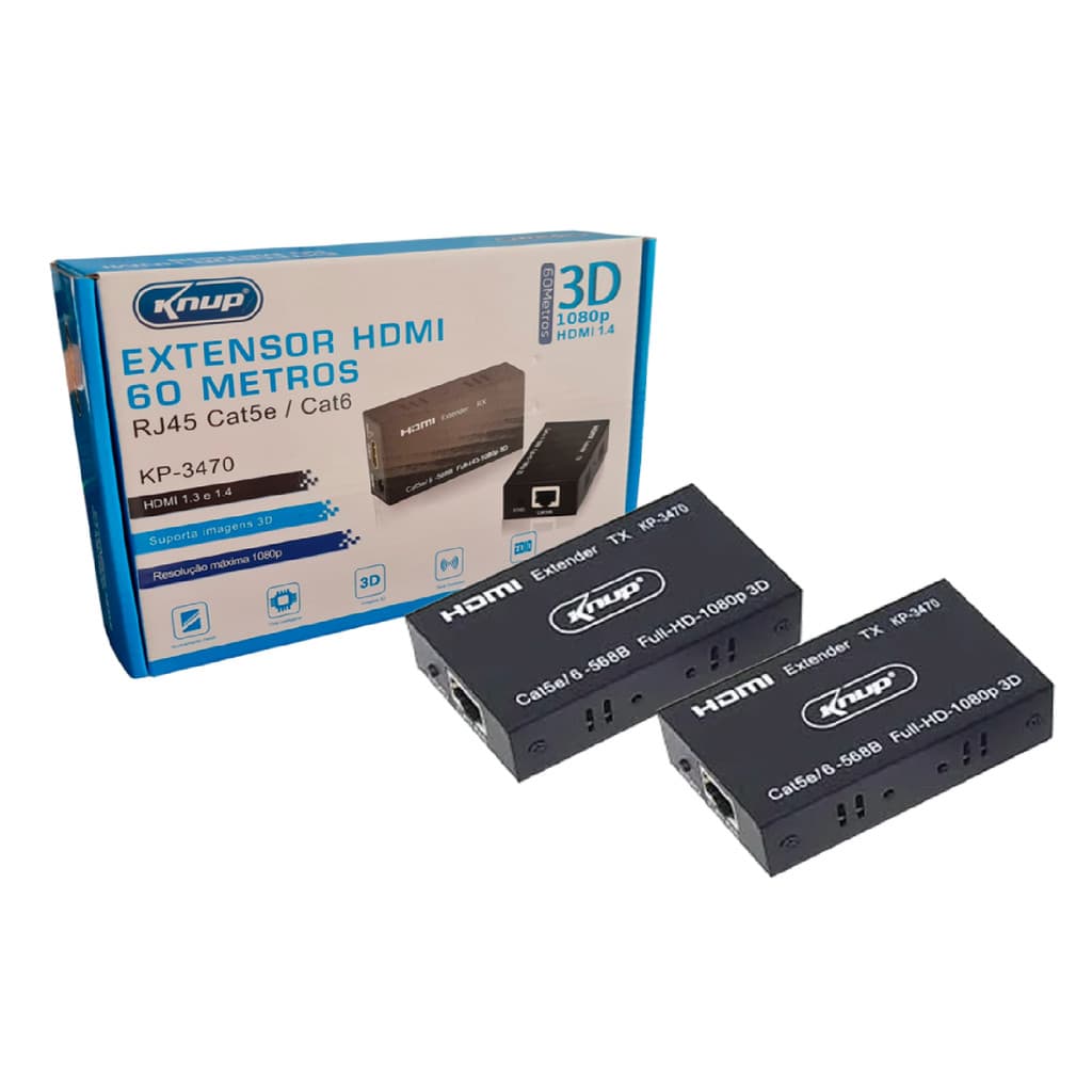 CONVERSOR  EXTENSOR HDMI 60METROS KP-3470