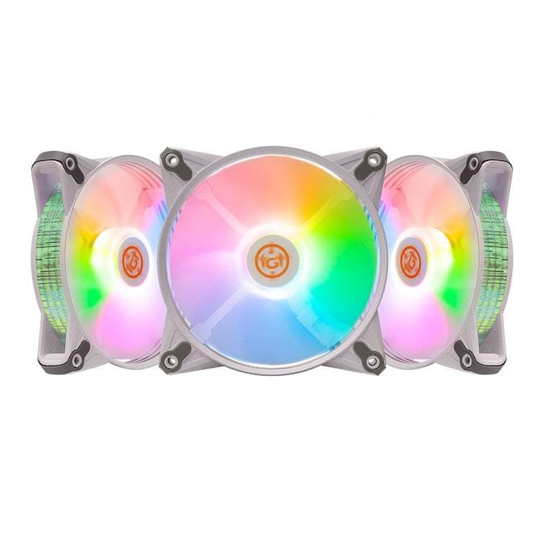 Kit Ventoinhas TGT Humber, ARGB, 3x120mm, Branca, TGT-HR3-WH01