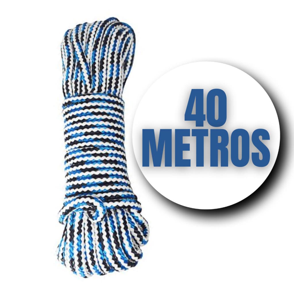 40 Metros Corda para Carga de Caminhão Balanço Uso Geral Cobertura Pintura Construção - 8mm Firmeza