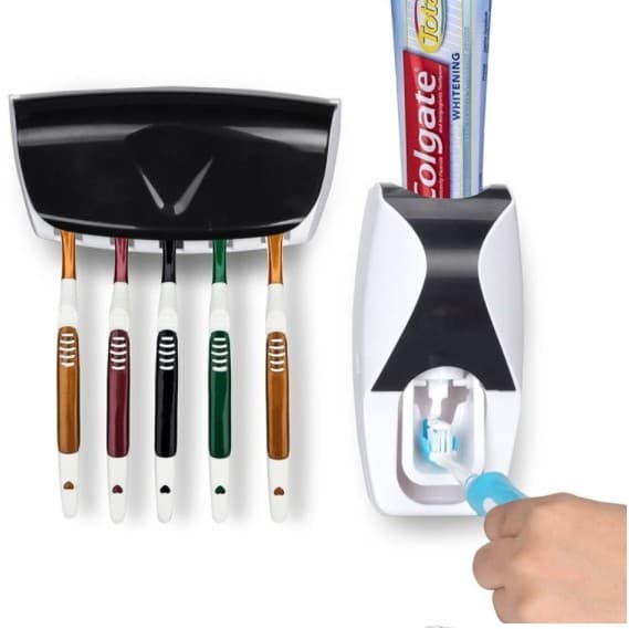 Dispenser Aplicador Creme Dental Pasta Dente Suporte Escovas