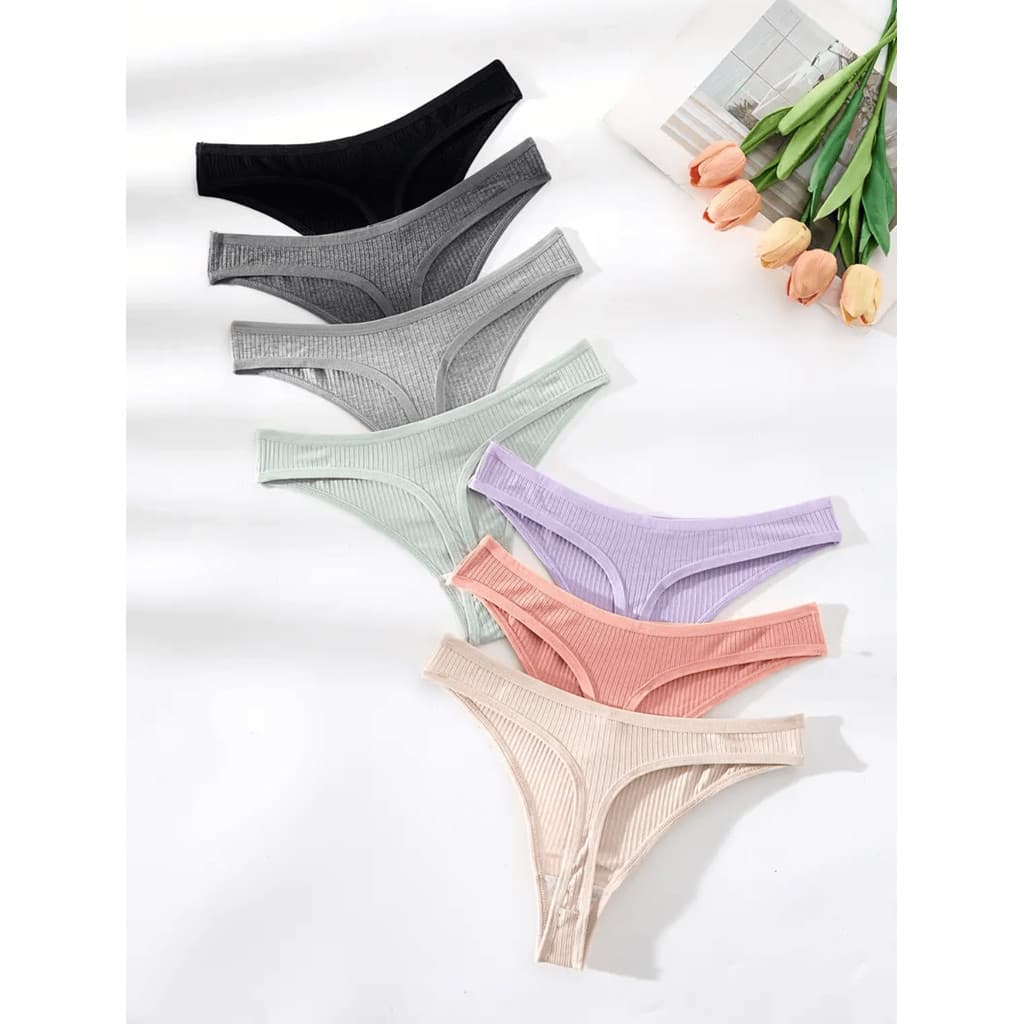 Kit Calcinhas Fio Dental Canelado Conforto