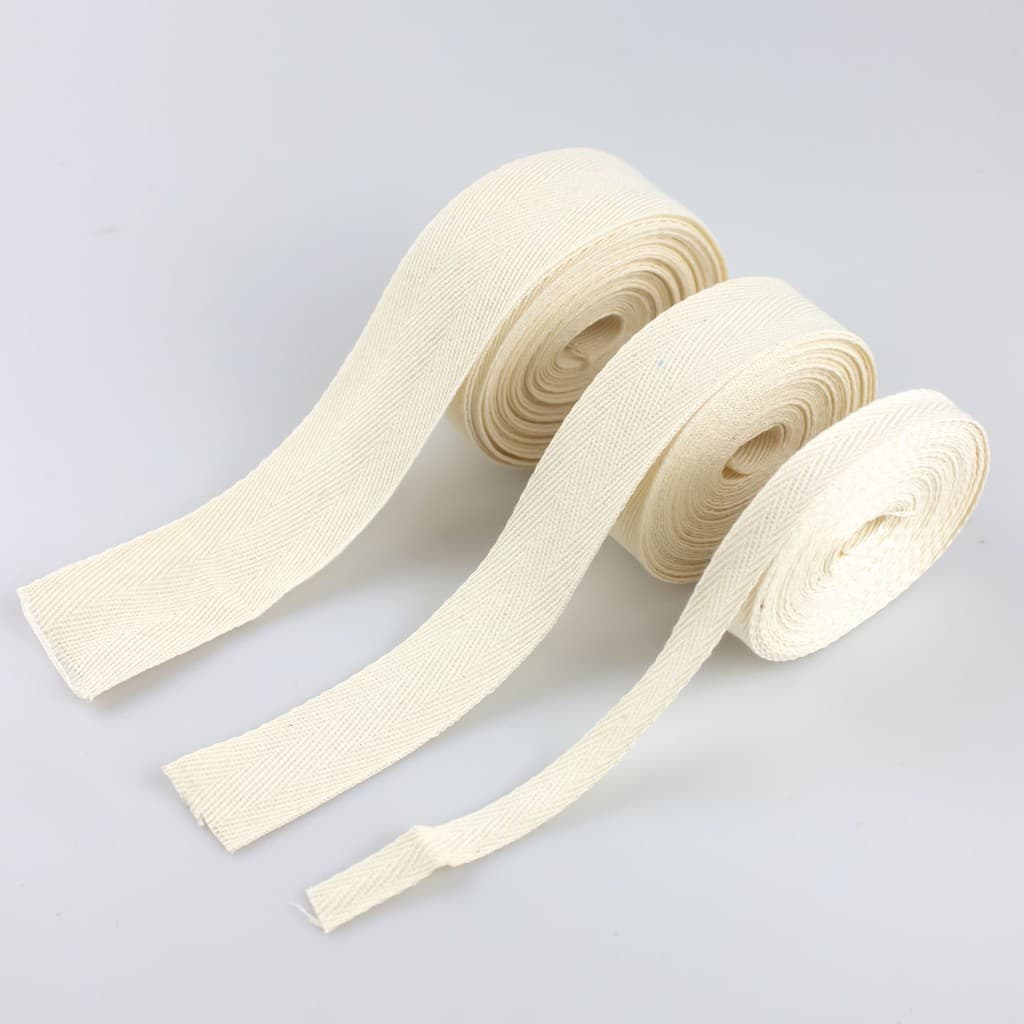 Fita Linho Cru Algodão Cru 10, 25 e 38mm 5 Metros Para laços, Eco bag, Decoração