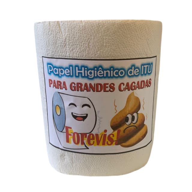 Papel Higiênico Gigante Enorme de Itu Brincadeira Pegadinha Presente Amigo Secreto Trollagem Familia Amigos Diversão