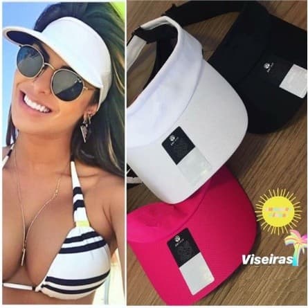 Viseira Boné Lisa ajustável Verão para Corrida, Caminhada Praia Ciclismo Esporte,Tenis Várias Cores