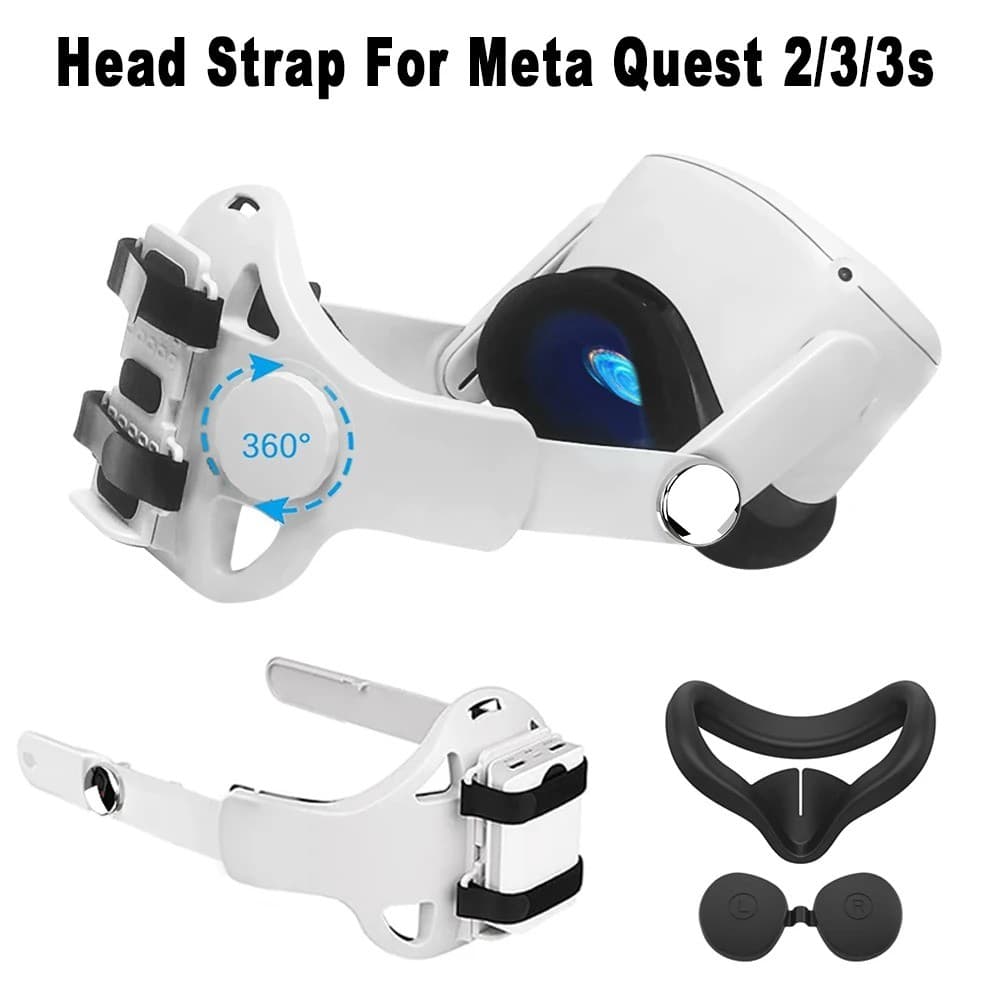 Alça De Cabeça Elite Atualizada Para Oculus Quest 2/3/3S Acessórios Halo De Pressão De Liberação Ajustável Com Suporte D