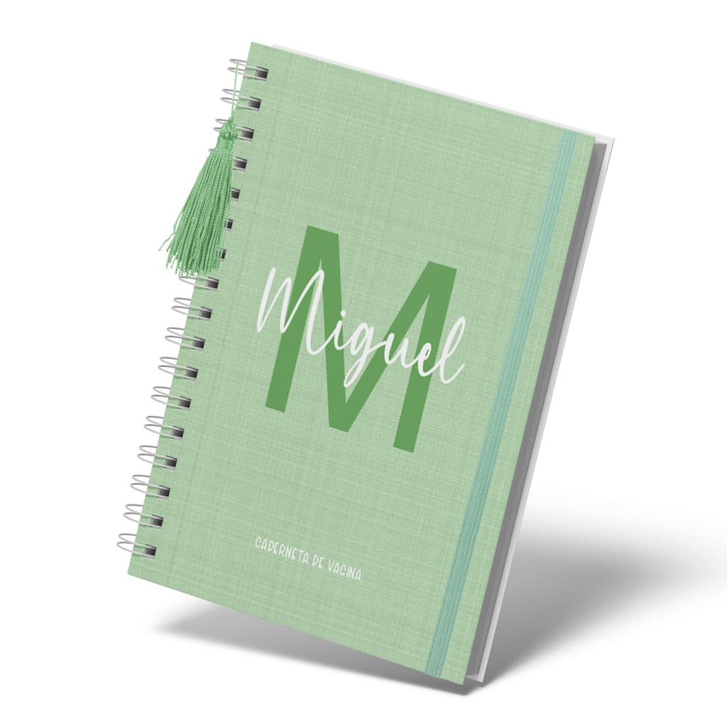 Caderneta de Vacina/Saúde/ Vacinação de MENINOS E MENINAS TEMA DE LINHO 03 COM INICIAL E NOME DR