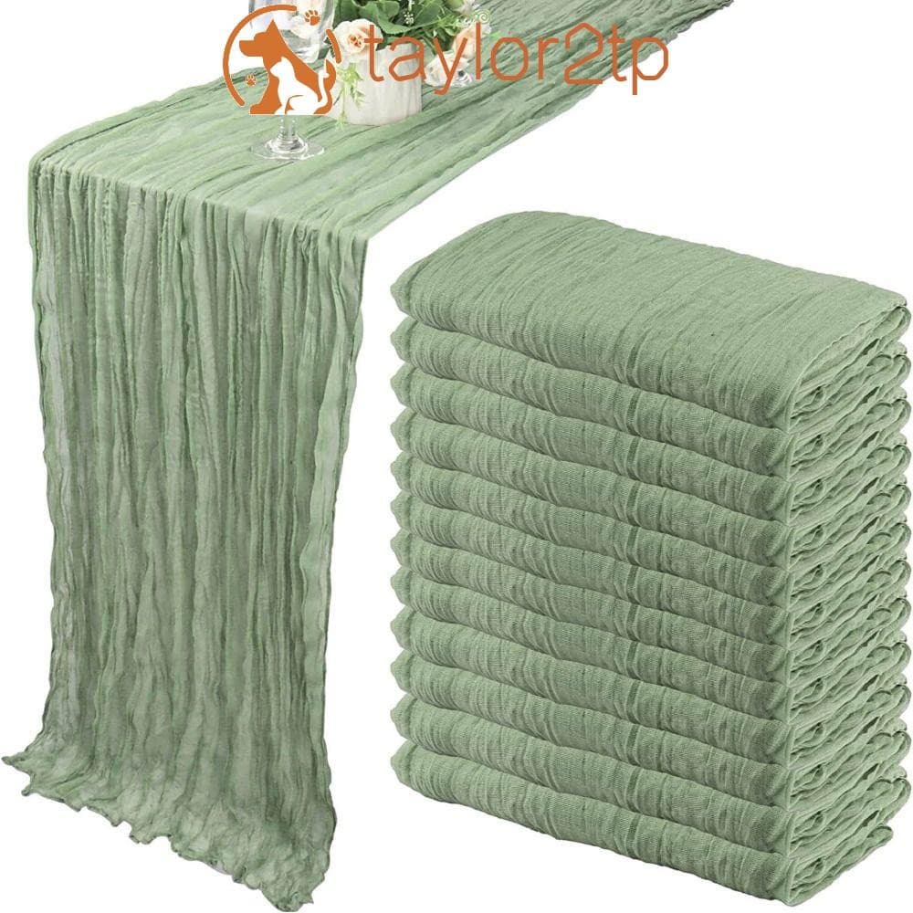 Corredores De Mesa ATAYLOR2TP , Toalha De Gaze Rústica Boho , Decoração De Casamento Vintage 90x180/300cm
