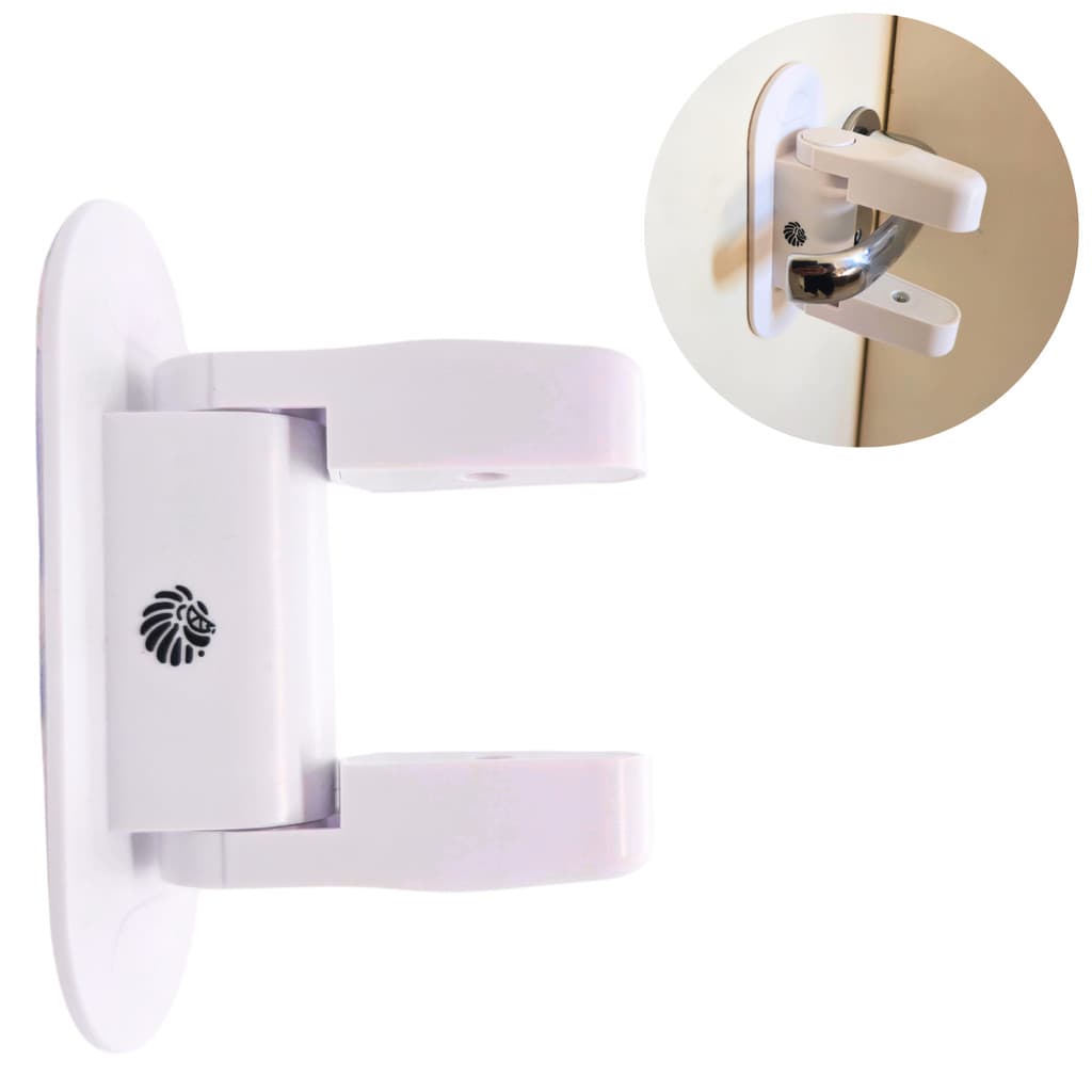 Trava para maçaneta de porta para segurança de crianças e pets - LionLemon Store