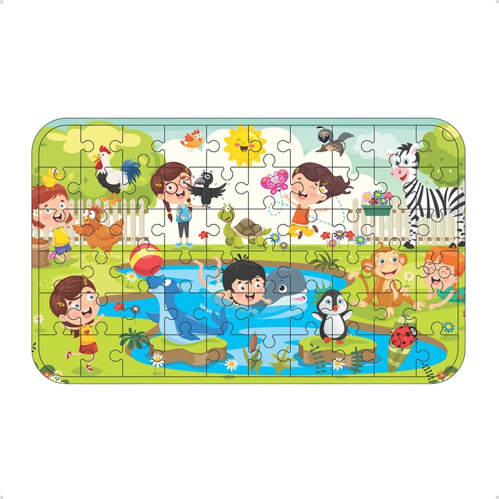 Quebra Cabeça Infantil Criativo 60 Peças Encaixe Festa Educativo