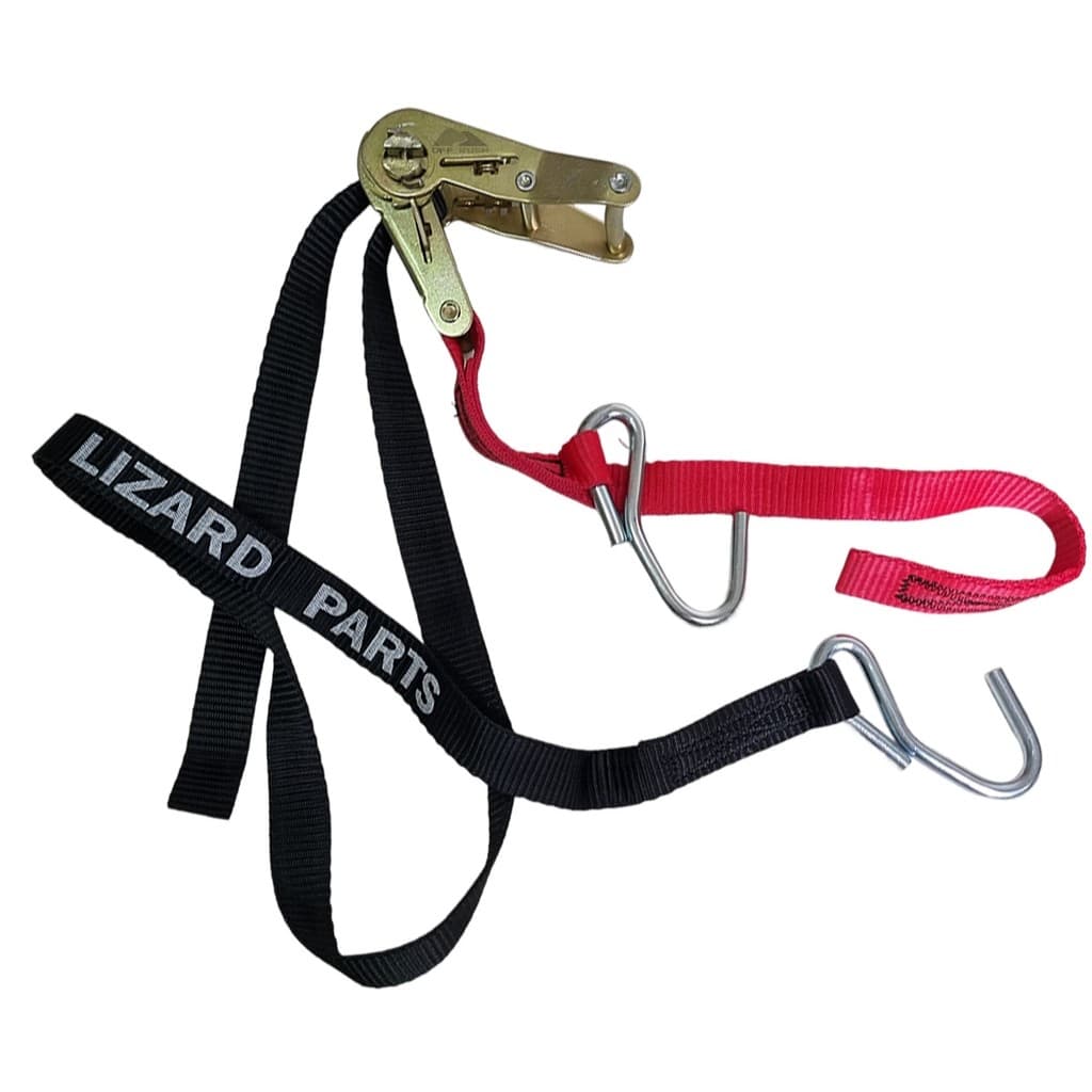 Esticador Cinta Pressão com Catraca Gancho Reforçado Poliéster Azul Amarelo Vermelho 1,70m Lizard Parts