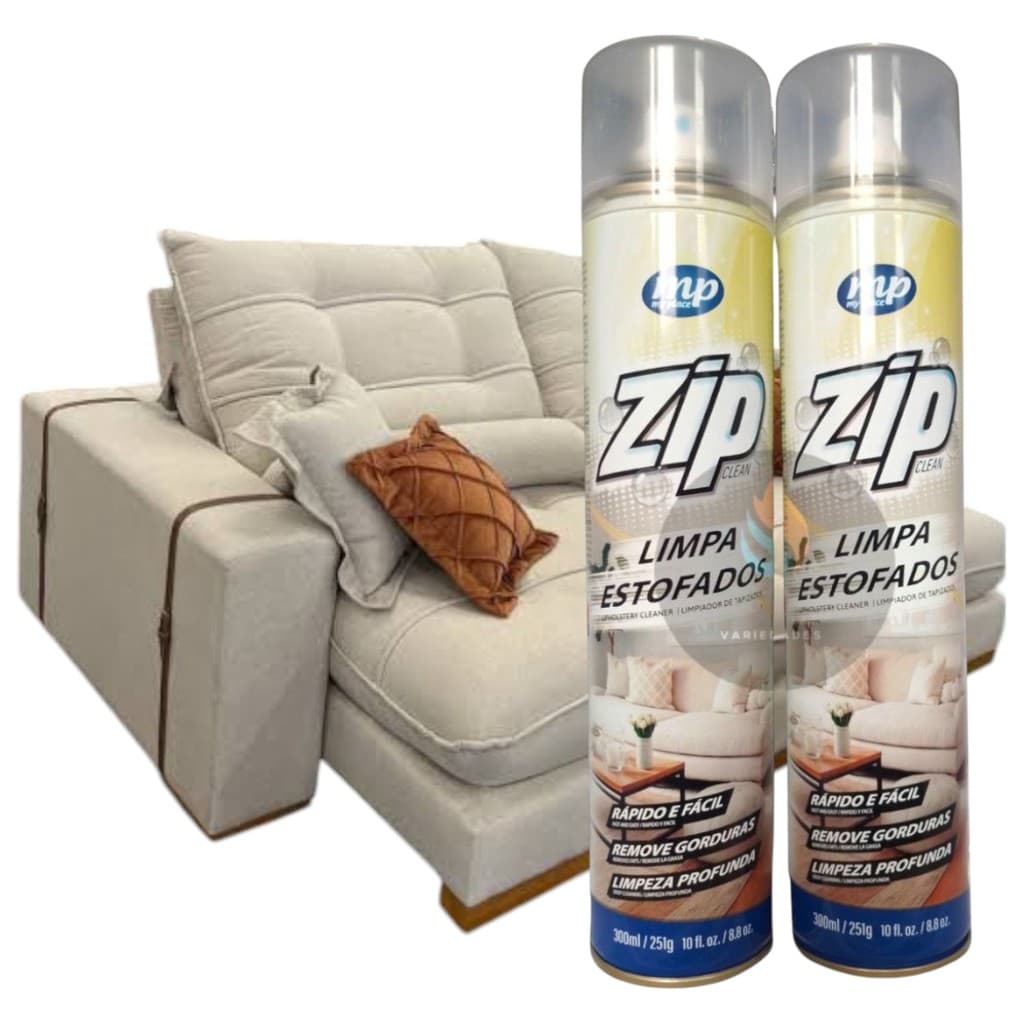 Kit 2 Unidades de Limpa Sofá e Estofados Suede Couro Tecido e Sintético todas as Cores.
