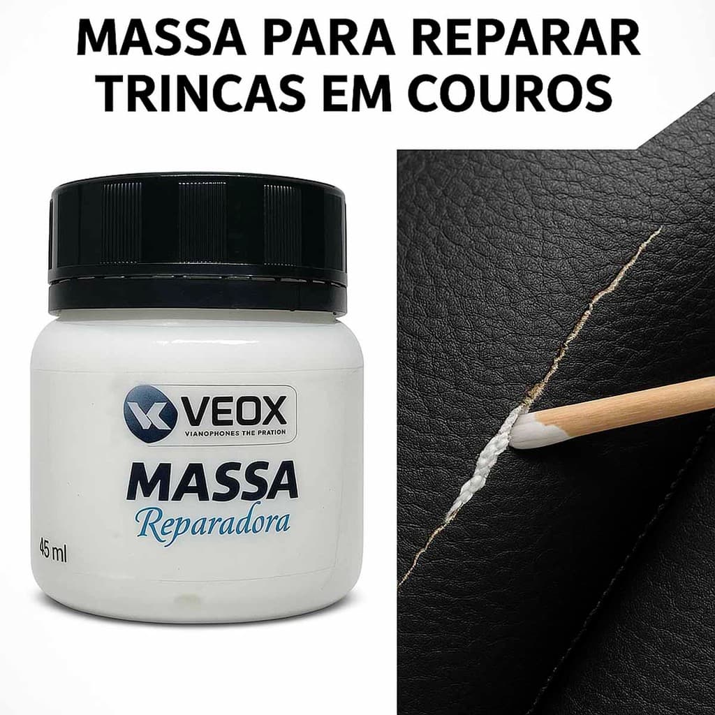 massa reparadora de banco de carro de trincas veox 45ml