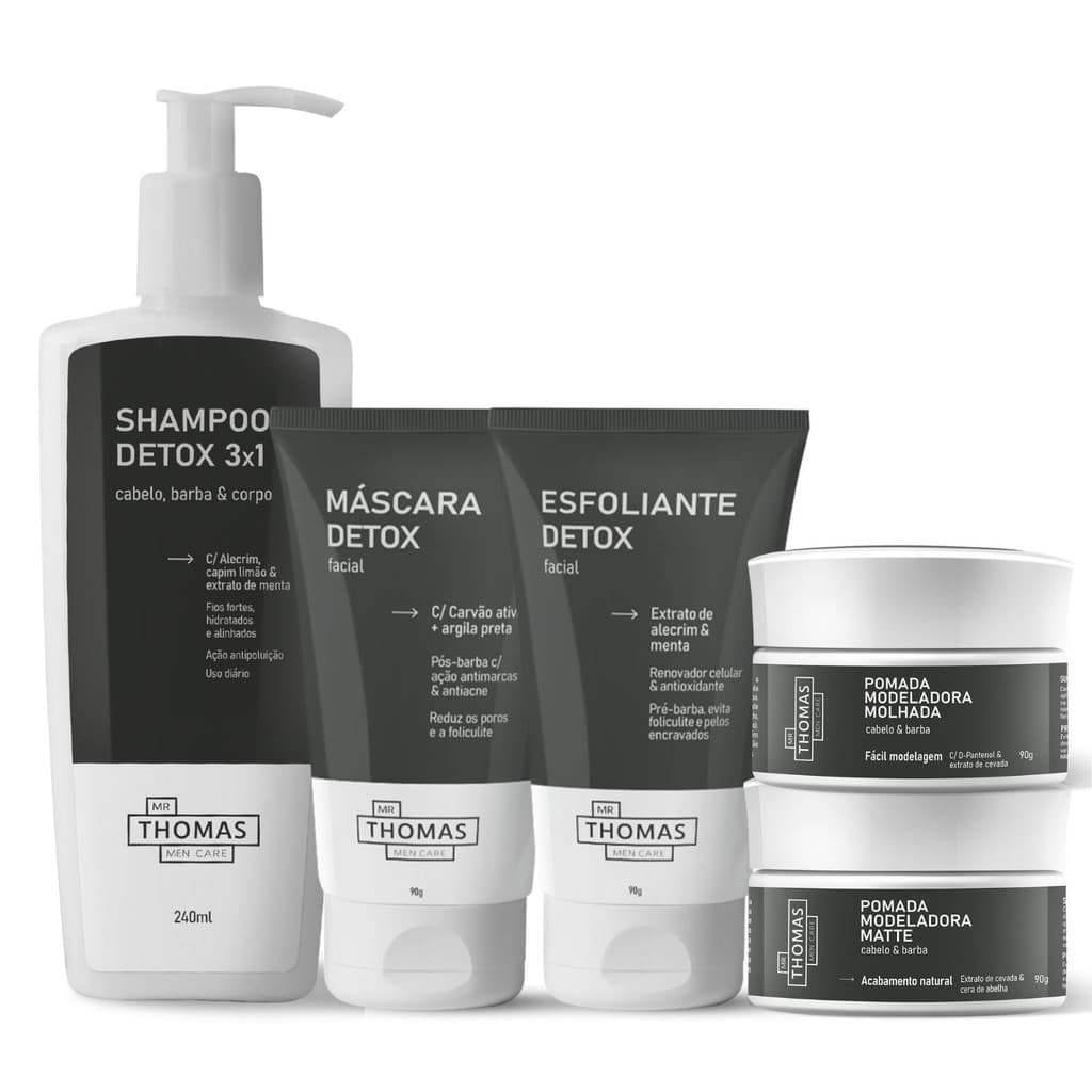 Kit Cuidados Masculinos Mr. Thomas Labotrat (5 Produtos)