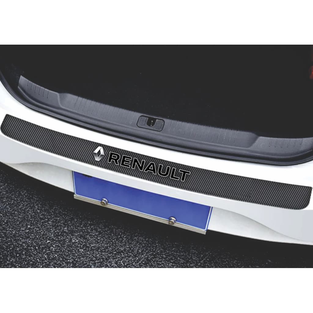 Soleira Automotiva Porta Malas Universal Renault Todos Veículos Anti risco Fibra de Carbono