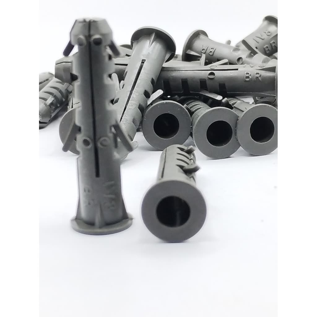 Kit 1000 Buchas 8mm com Anel/Aba Fixação Parede Bloco Maciça Tijolo Reboco Resistente IV PLAST