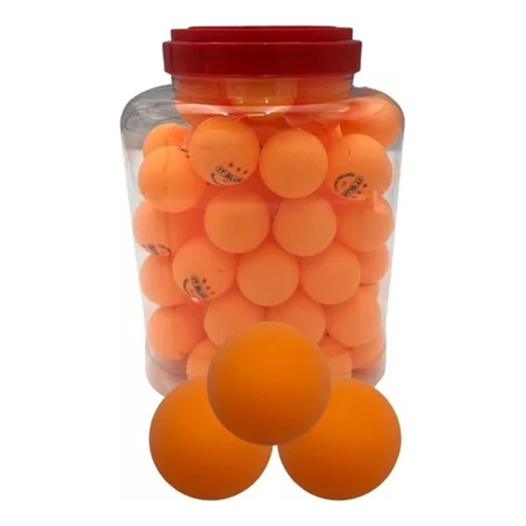 Pote C/ 60 Bolinhas Ping Pong Tenis De Mesa Profissionais Cor Laranja