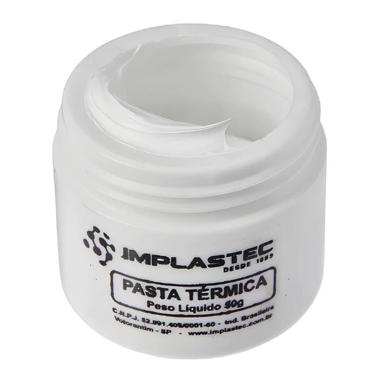 Pasta Térmica Implastec 50g Pote 0,4w/m.k Cor Branco