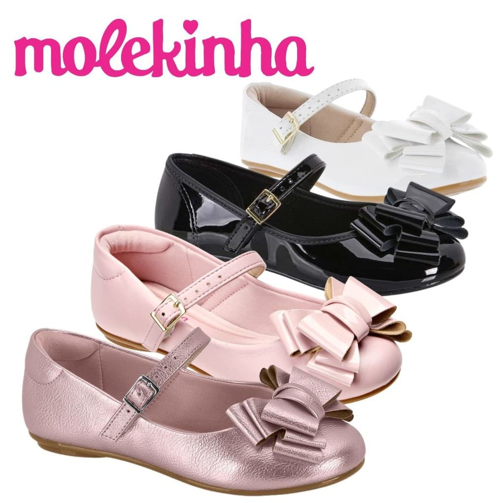 Sapatilha Sapato Infantil Molekinha Festa Brilho Macia